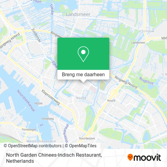 North Garden Chinees-Indisch Restaurant kaart