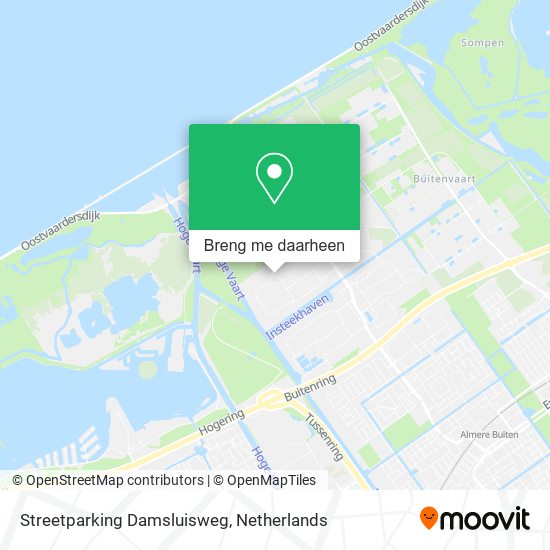 Streetparking Damsluisweg kaart