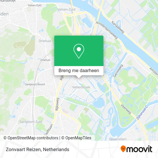 Zonvaart Reizen kaart
