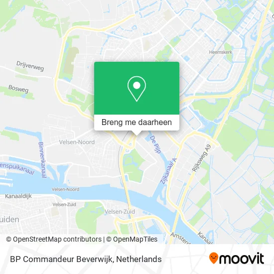 BP Commandeur Beverwijk kaart