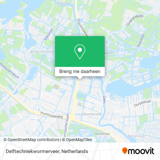 Delftechniekwormerveer kaart