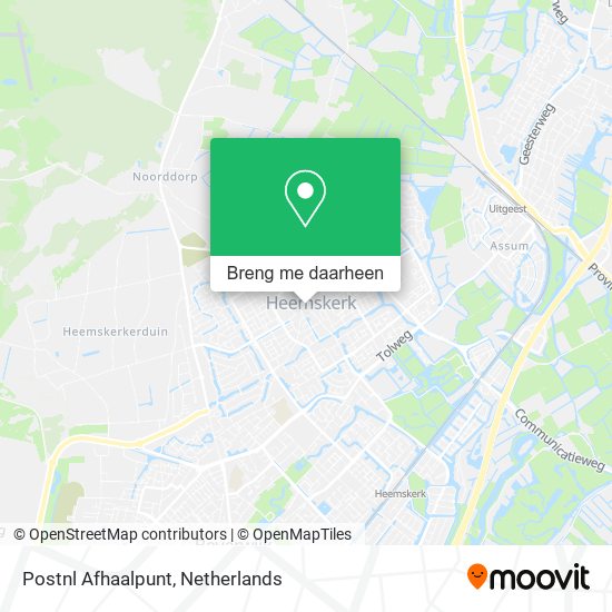 Postnl Afhaalpunt kaart
