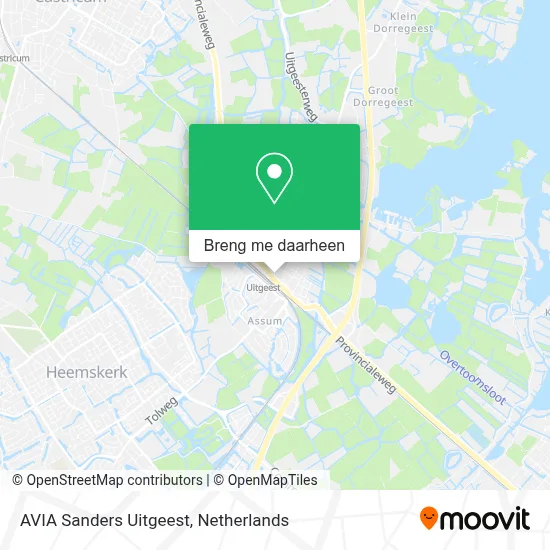 AVIA Sanders Uitgeest kaart