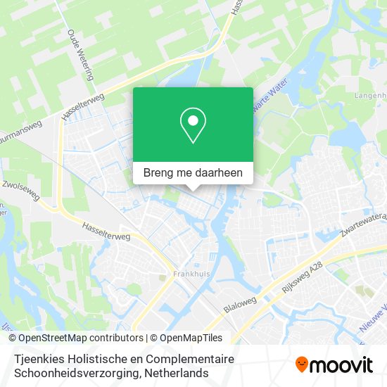 Tjeenkies Holistische en Complementaire Schoonheidsverzorging kaart