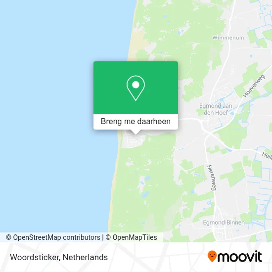 Woordsticker kaart