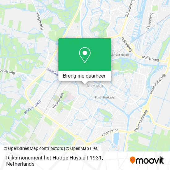 Rijksmonument het Hooge Huys uit 1931 kaart