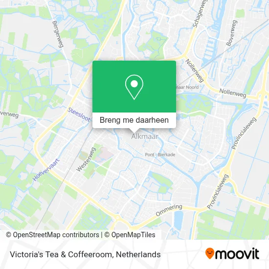Victoria's Tea & Coffeeroom kaart