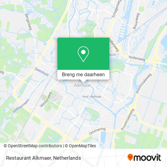 Restaurant Alkmaer kaart