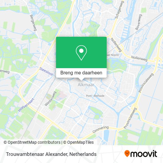 Trouwambtenaar Alexander kaart