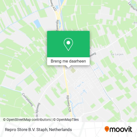 Repro Store B.V. Staph kaart