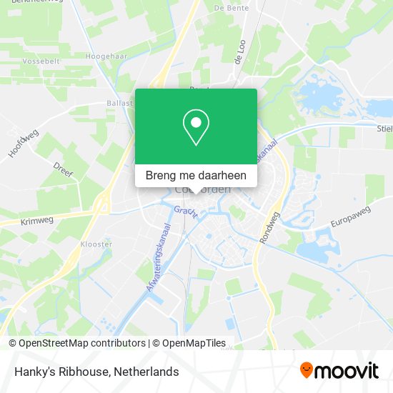 Hanky's Ribhouse kaart