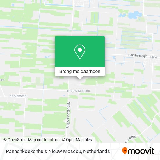 Pannenkoekenhuis Nieuw Moscou kaart