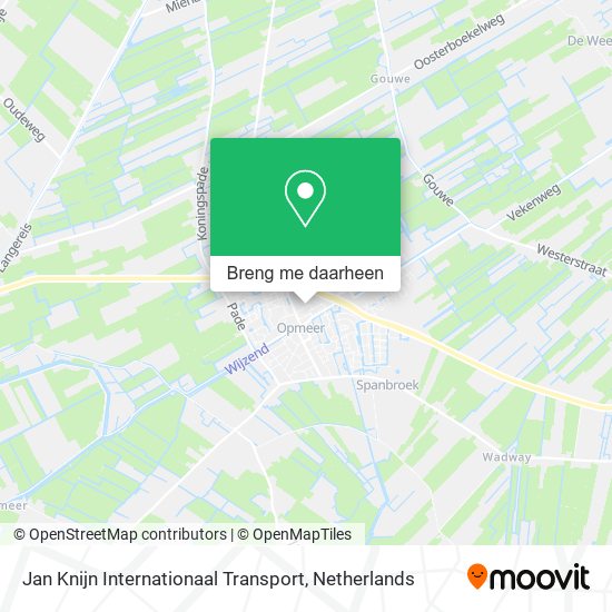 Jan Knijn Internationaal Transport kaart