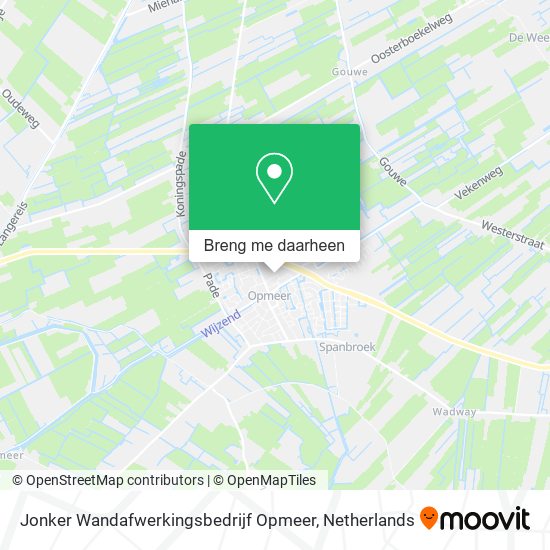 Jonker Wandafwerkingsbedrijf Opmeer kaart