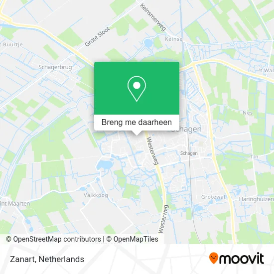 Zanart kaart