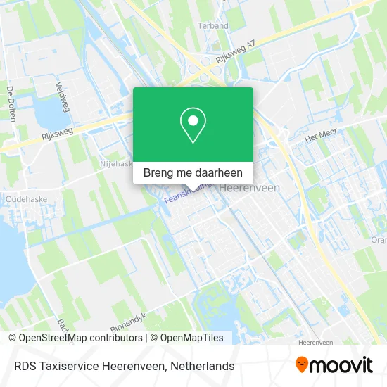 RDS Taxiservice Heerenveen kaart