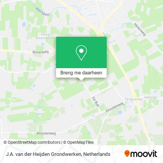 J.A. van der Heijden Grondwerken kaart