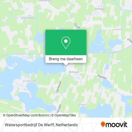 Watersportbedrijf De Werff kaart