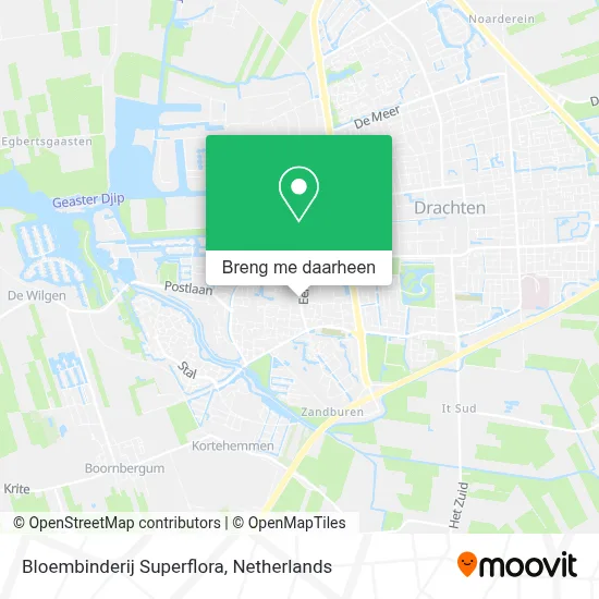 Bloembinderij Superflora kaart