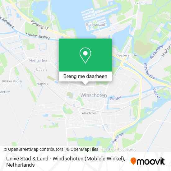 Univé Stad & Land - Windschoten (Mobiele Winkel) kaart