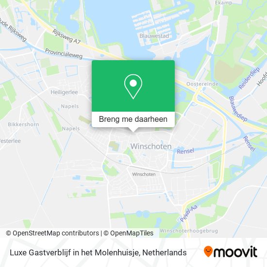 Luxe Gastverblijf in het Molenhuisje kaart