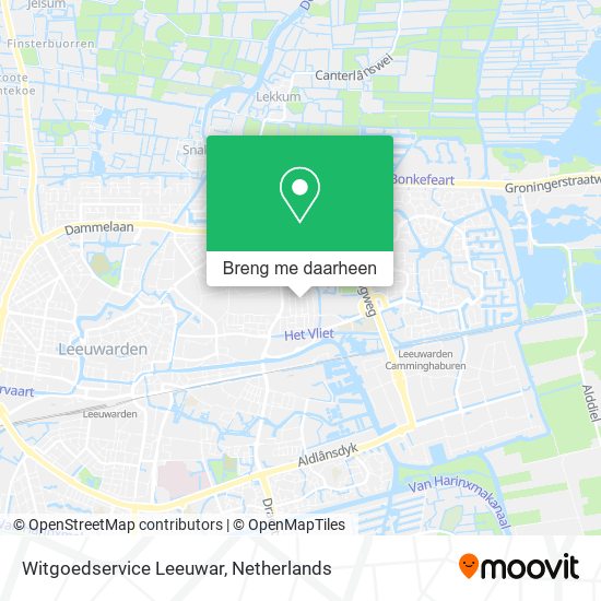 Witgoedservice Leeuwar kaart