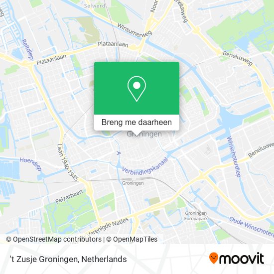 't Zusje Groningen kaart