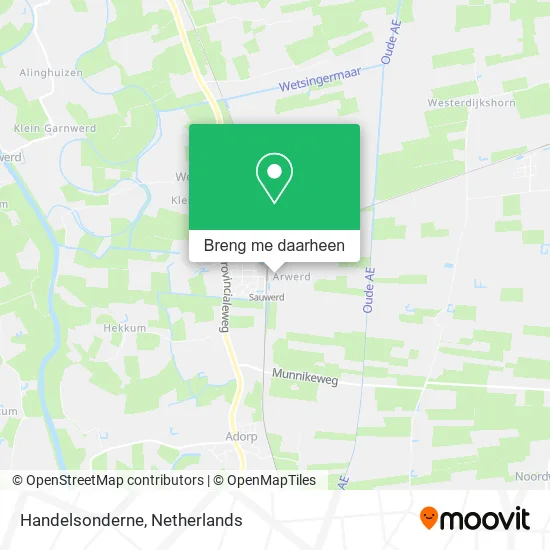 Handelsonderne kaart