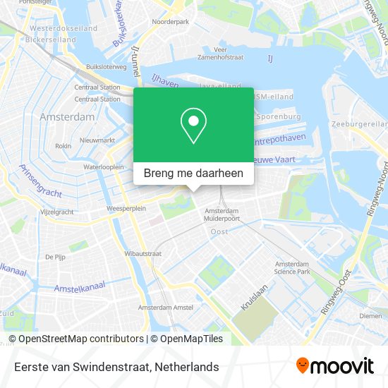 Eerste van Swindenstraat kaart