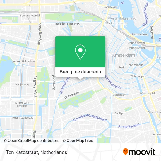Ten Katestraat kaart