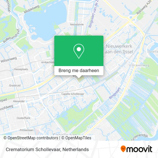 Crematorium Schollevaar kaart