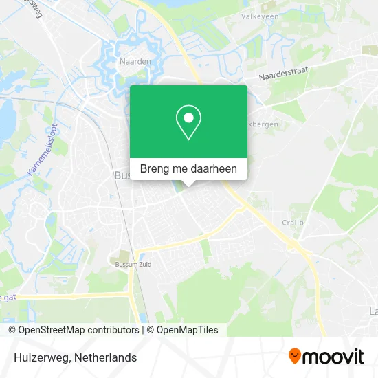 Huizerweg kaart