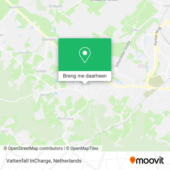 Vattenfall InCharge kaart