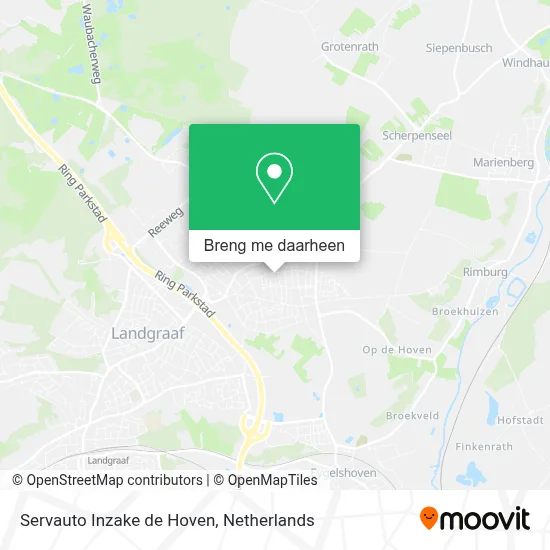 Servauto Inzake de Hoven kaart