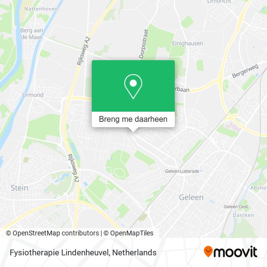 Fysiotherapie Lindenheuvel kaart