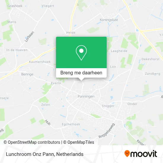 Lunchroom Onz Pann kaart