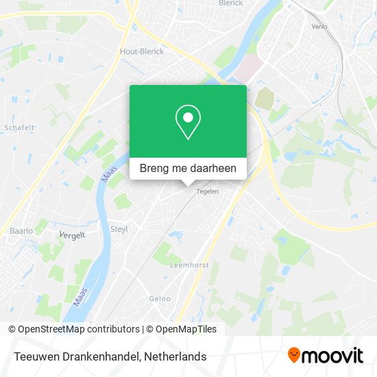 Teeuwen Drankenhandel kaart