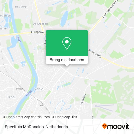 Speeltuin McDonalds kaart