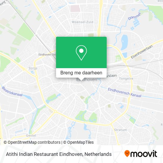 Atithi Indian Restaurant Eindhoven kaart