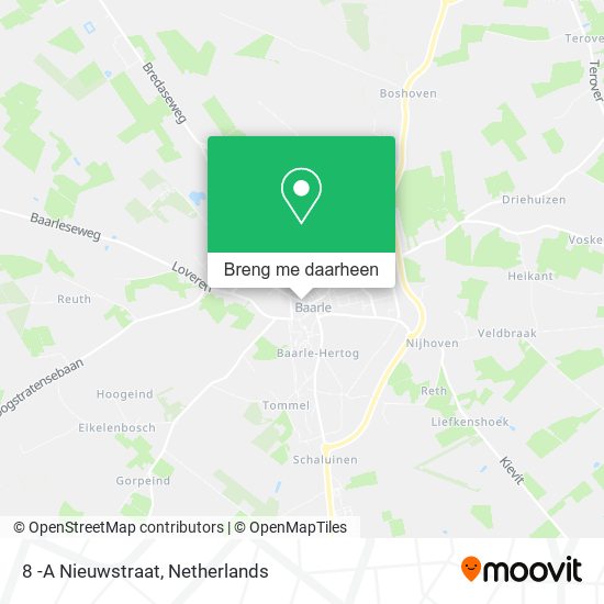 8 -A Nieuwstraat kaart