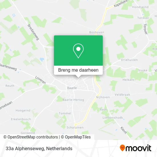 33a Alphenseweg kaart