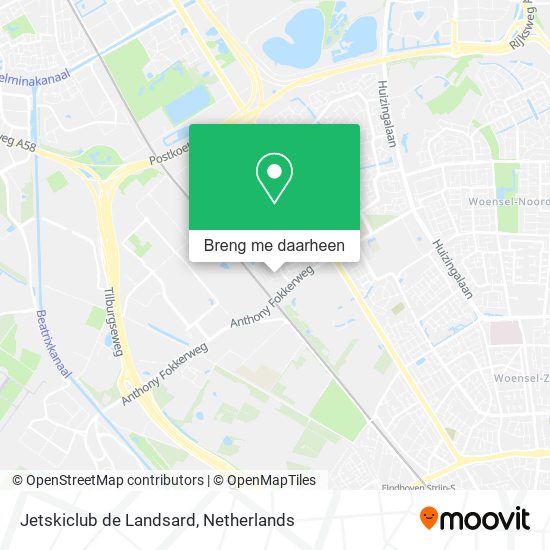 Jetskiclub de Landsard kaart