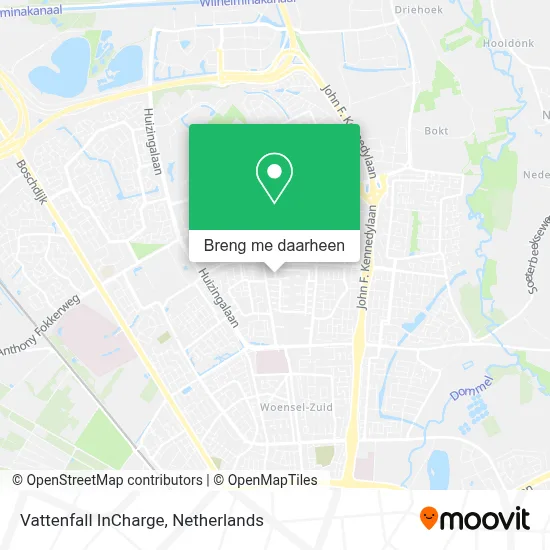 Vattenfall InCharge kaart