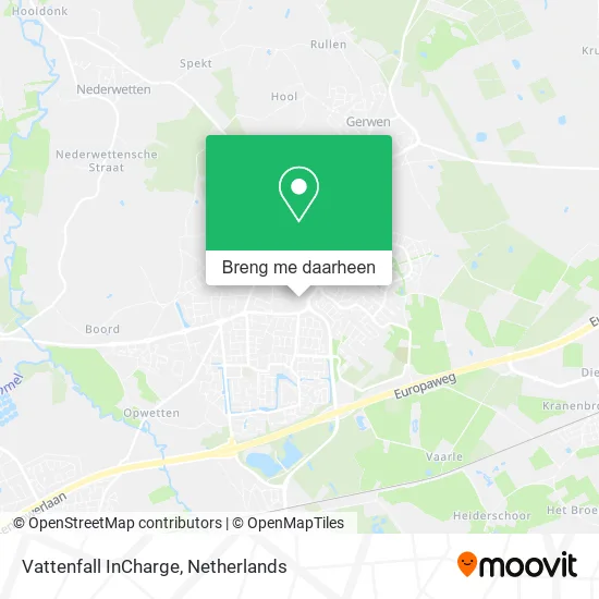 Vattenfall InCharge kaart