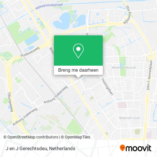 J en J Gerechtsdeu kaart