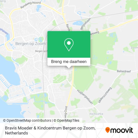 Bravis Moeder & Kindcentrum Bergen op Zoom kaart