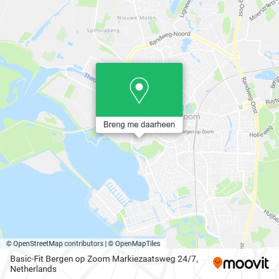 Basic-Fit Bergen op Zoom Markiezaatsweg 24 / 7 kaart