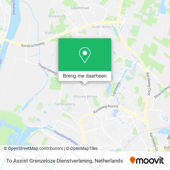 To Assist Grenzeloze Dienstverlening kaart