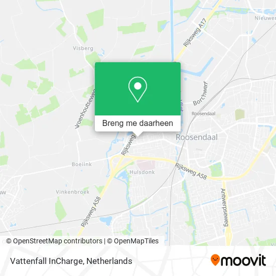 Vattenfall InCharge kaart