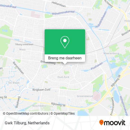 Gwk Tilburg kaart